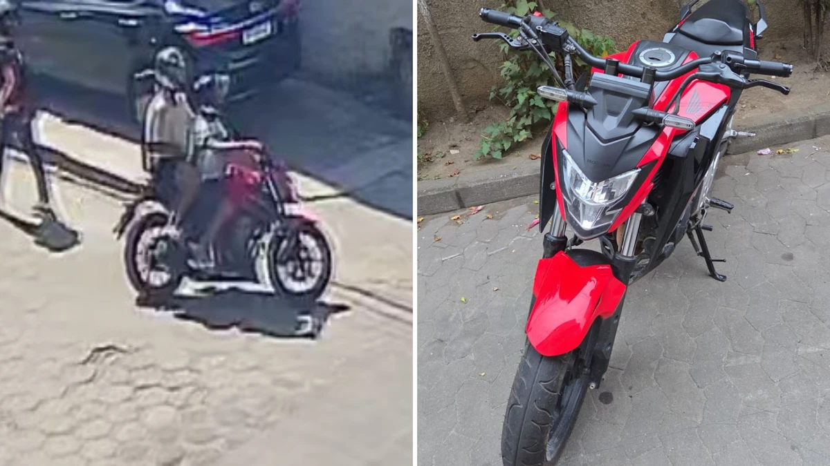 Moto usada no ataque em Vila Velha