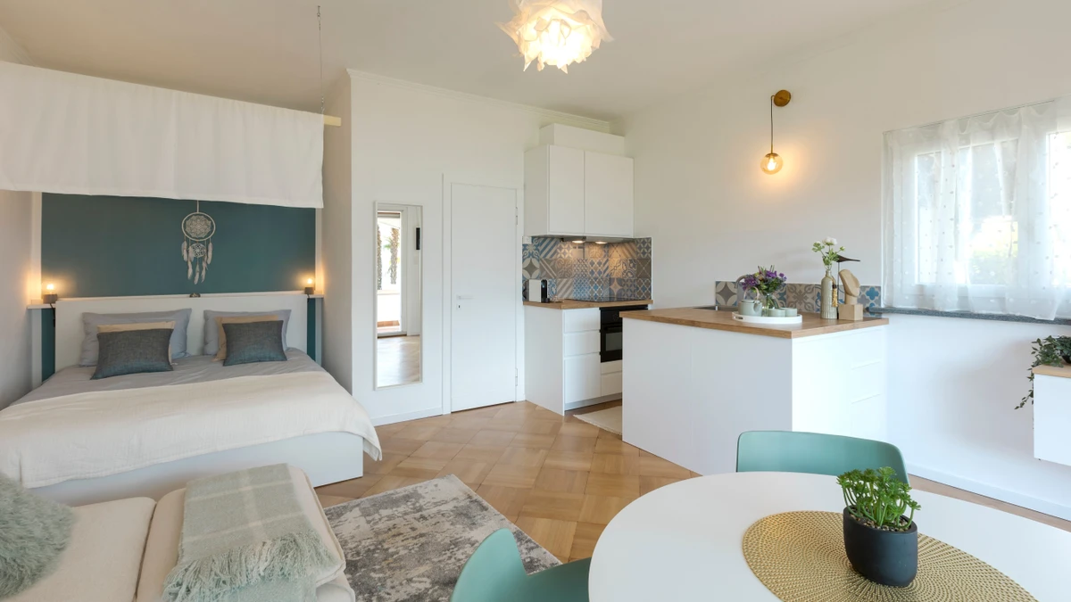 Apartamentos Studio possuem metragem compacta com separação apenas no banheiro