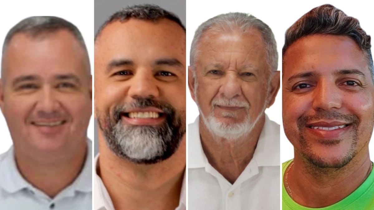 Da esquerda para direita: Wilian da Elétrica (PDT); Thiago Peixoto (Psol); Sergio Peixoto (PDT); e Marcelo Leal (MDB).