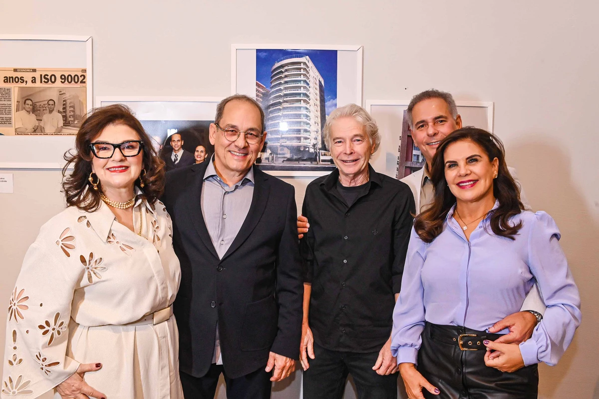 diocélio grasseli com a família mazzini gomes, suzana, luiz guilherme, luiz cláudio e andrea