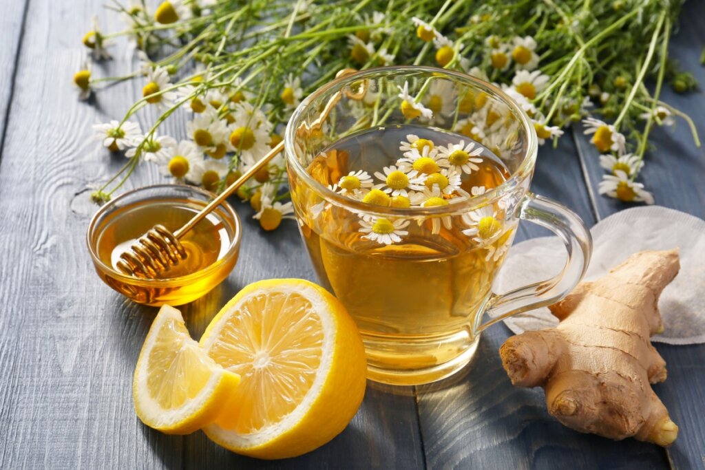 Chá de camomila com gengibre e limão-siciliano (Imagem: Pixel-Shot | Shutterstock) 