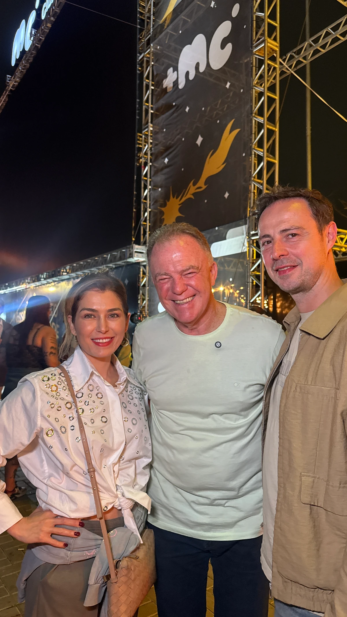 Marina Giuberti, o governador Renato Casagrande e Emiliano Tenca