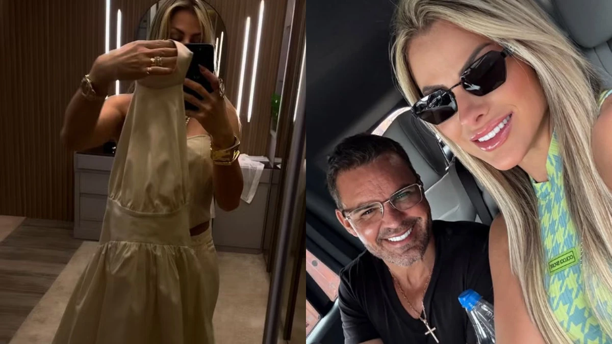 Esposa capixaba de Eduardo Costa troca vestido após reprovação do cantor