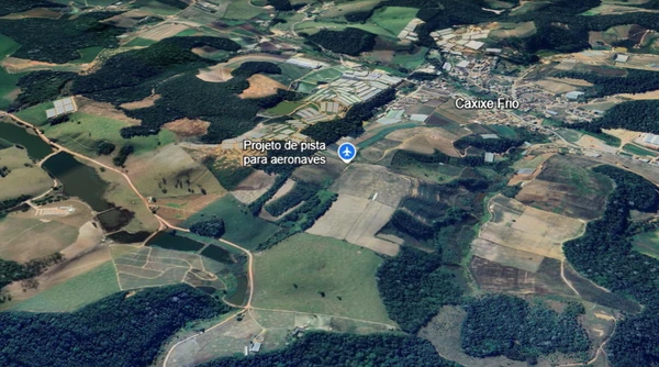 Imagem de satélite mostra principal local apontado para a construção de novo aeroporto no ES