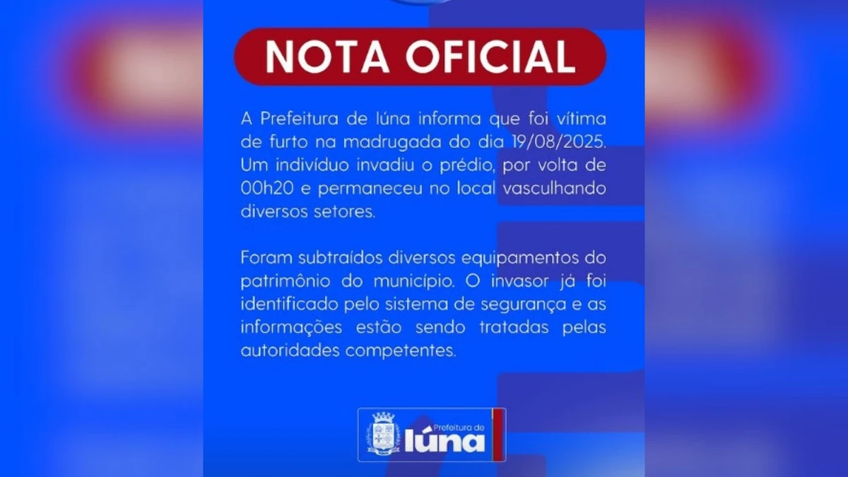 Nota da prefeitura de Iúna 