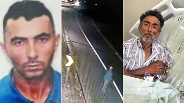 À esquerda, imagem divulgada pela família de João para ajudar a encontrá-lo. Ao centro, último registro dele até então, já em território capixaba. À direita, como ele foi encontrado