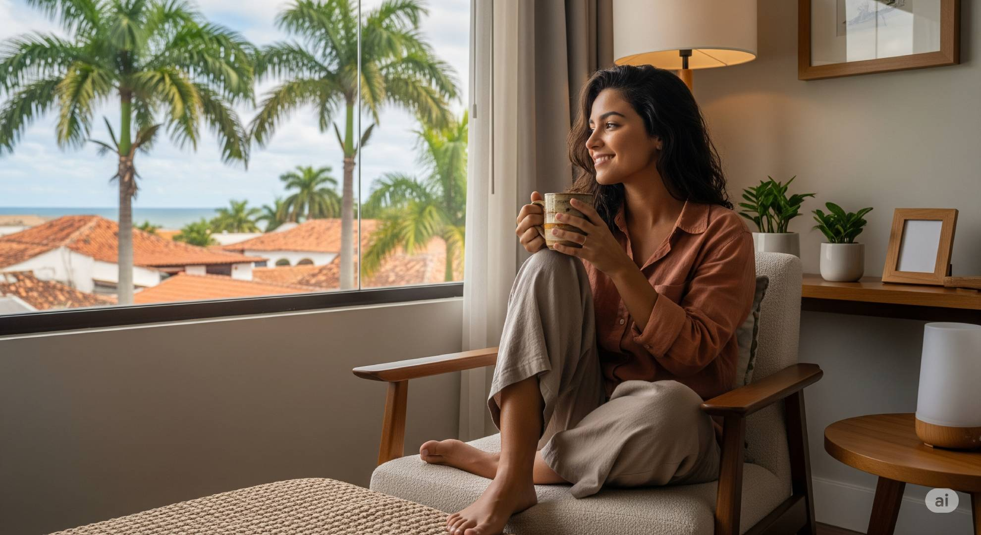 Viagens de bem-estar proporcionam renovação completa através de práticas de autocuidado e detox digital. Crédito: Gerado por IA