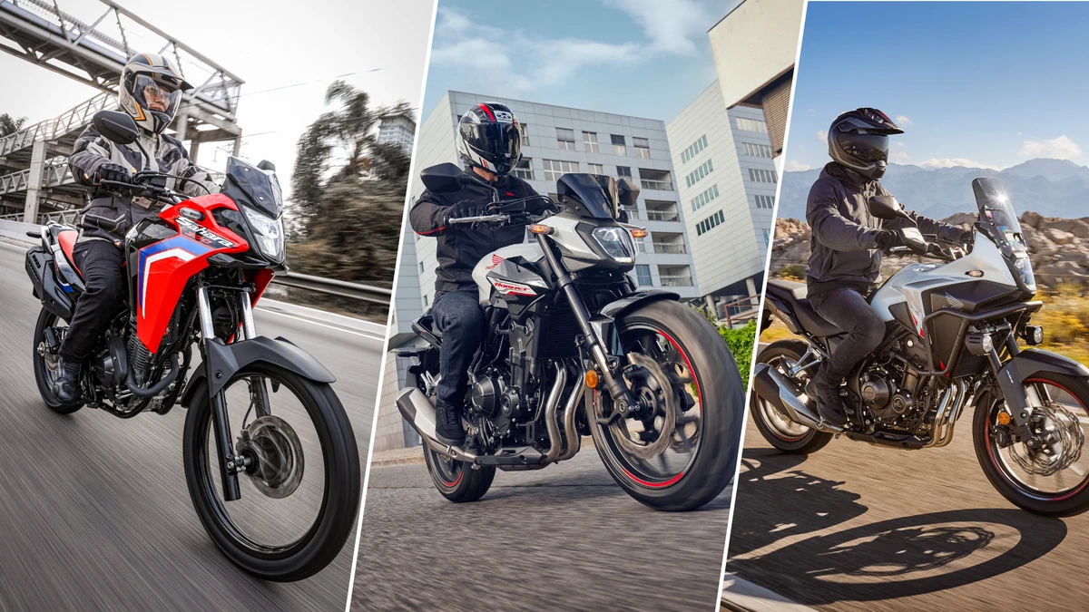  Honda NX 500, Hornet 500 e XRE 300 Sahara