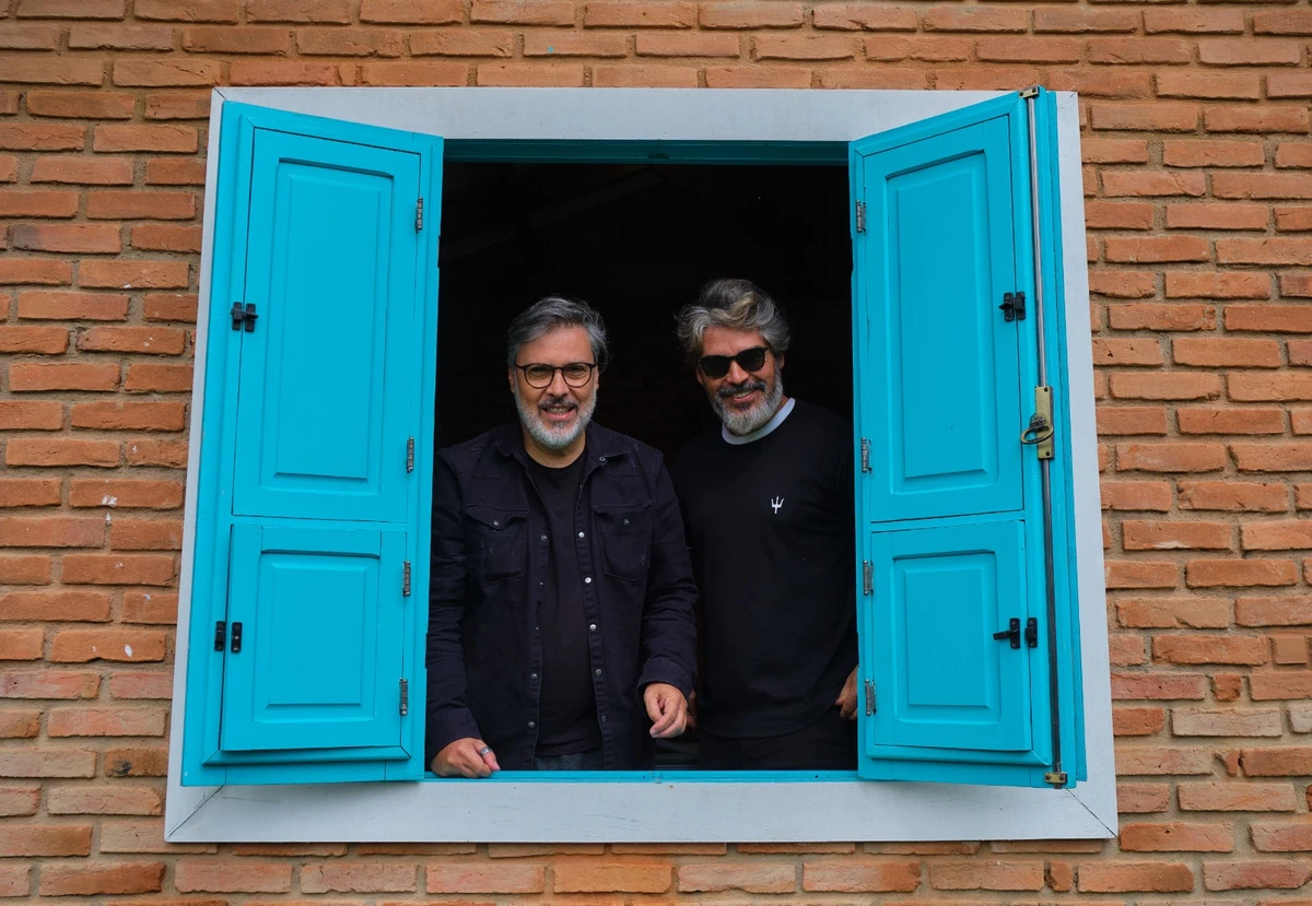 Alex Reis e Marcoz Gomez, organizadores do FestCine Pedra Azul