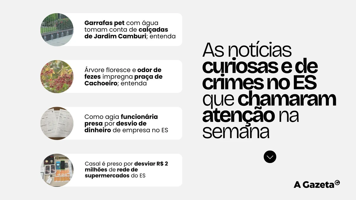 As notícias curiosas e de crimes no ES que chamaram atenção na semana