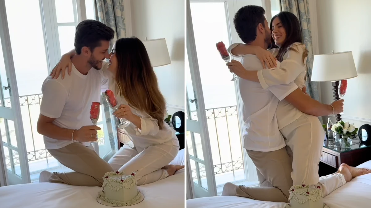 Camila Queiroz e Klebber Toledo anunciam que esperam uma menina