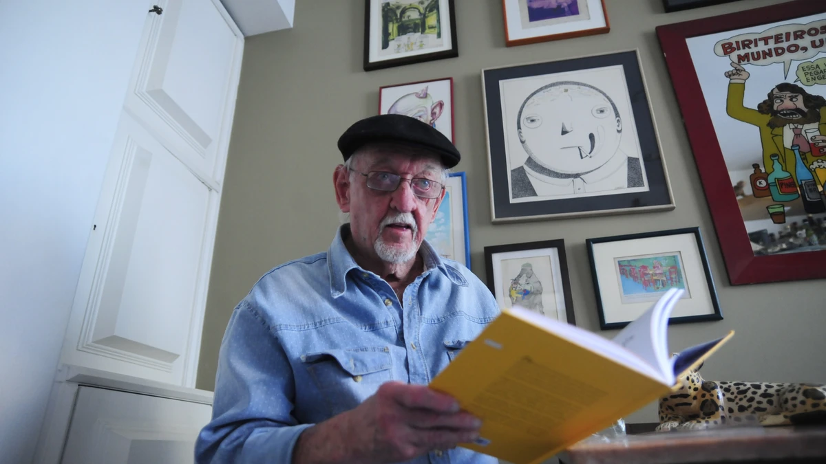 O cartunista Sérgio Jaguaribe, mais conhecido como Jaguar