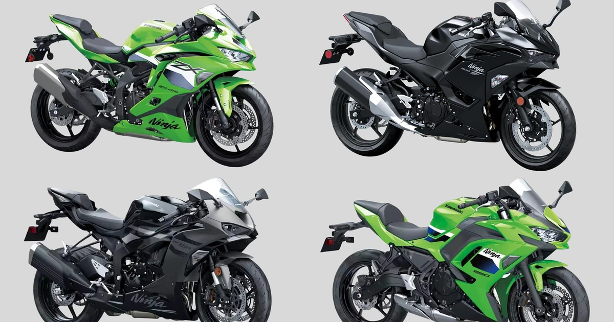 Kawasaki apresenta linha 2026 da Ninja com novas cores e grafismos