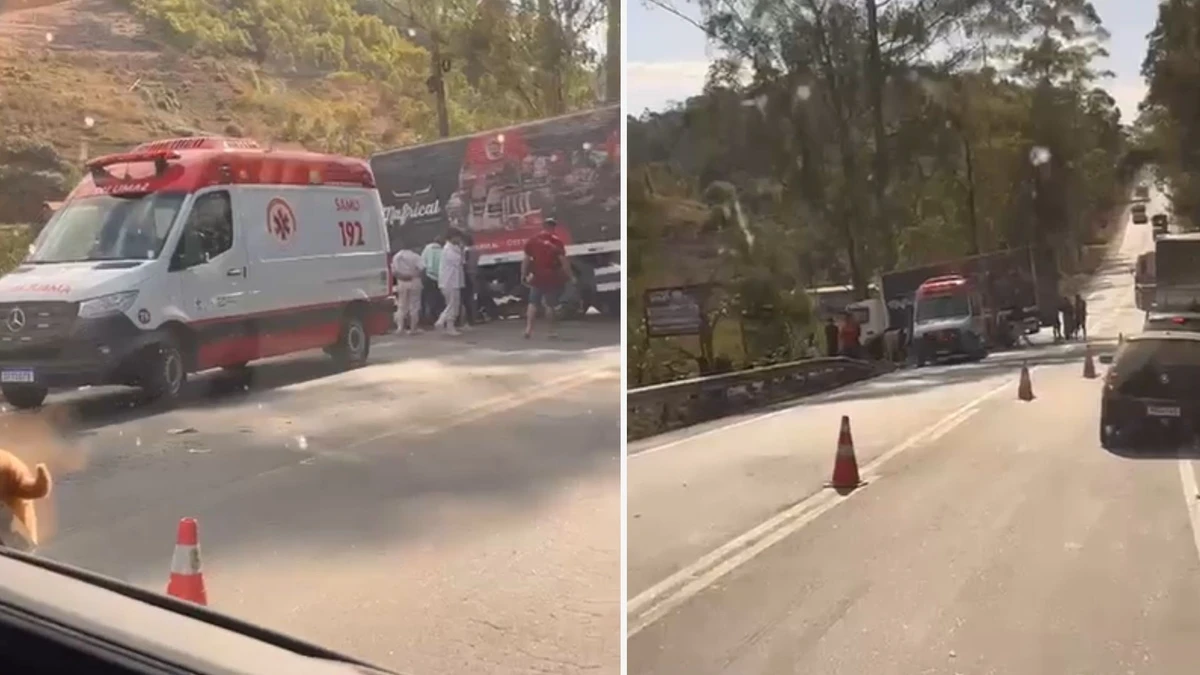 Batida deixou dois feridos na BR 262 em Muniz Freire