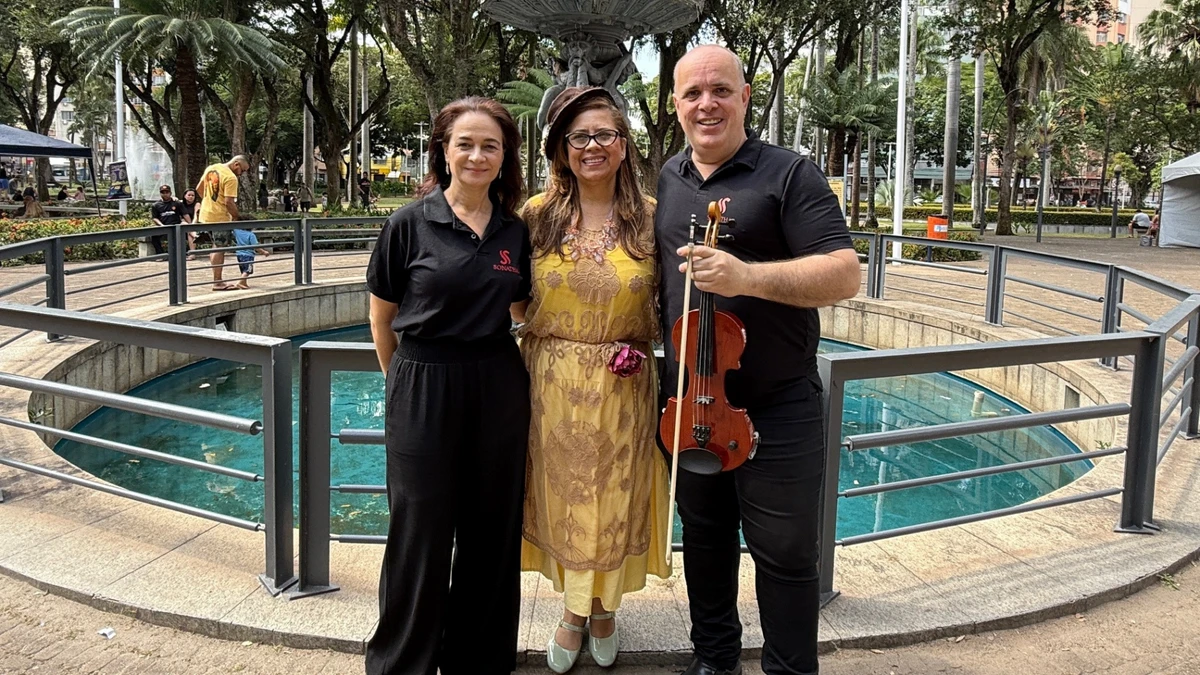 Márcia Dall'Orto, Renata Bomfim e Hariton Nathanailidis, realizadores do projeto 
