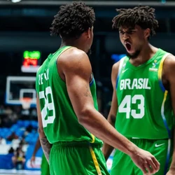 O Brasil bateu a seleção da República Dominicana por 94 a 82 nas quartas de final da competição