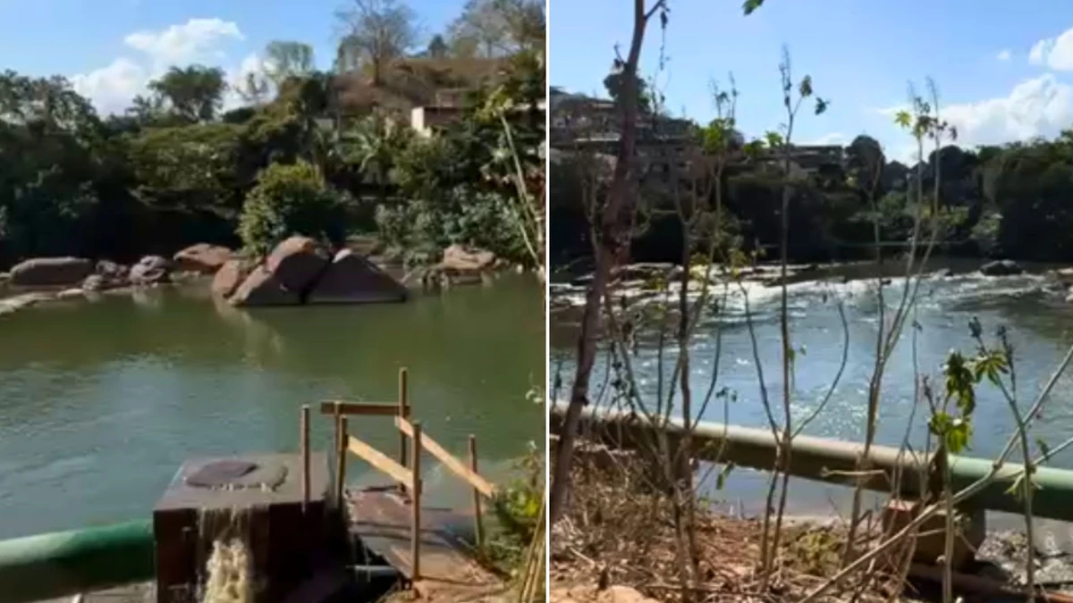 Despejo de esgoto no Rio Itapemirim, em Cachoeiro