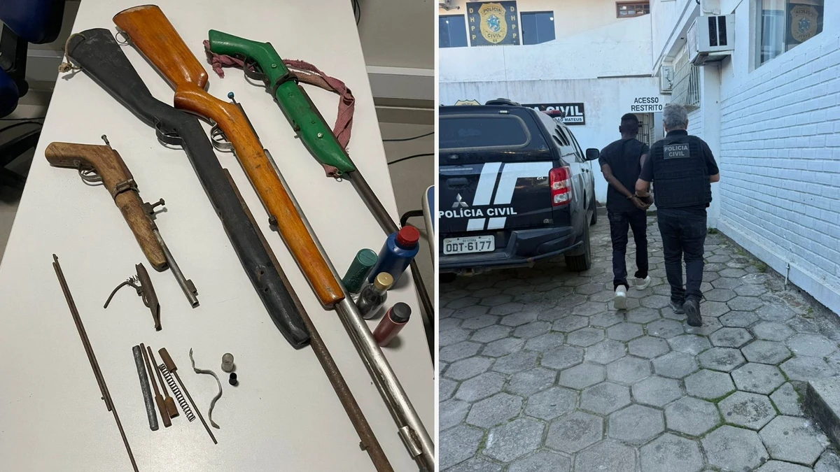 Suspeito de assassinato é preso com 4 armas em Conceição da Barra