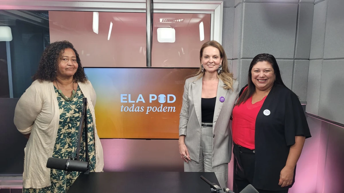 Da esquerda para direita: Jucileia Santos, Fernanda Prugner e Elaine Silva.