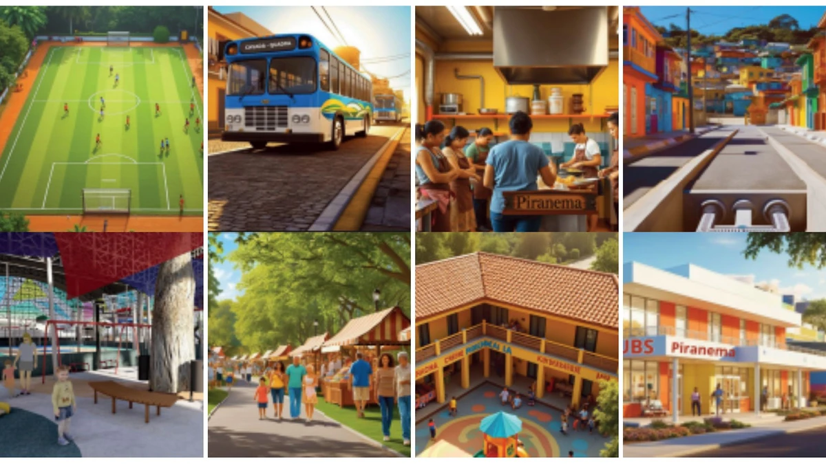 Projeção de intervenções que vão ser realizadas no bairro Piranema, em Cariacica