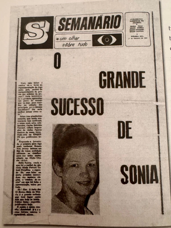 Sônia no jornal Semanário por sonia