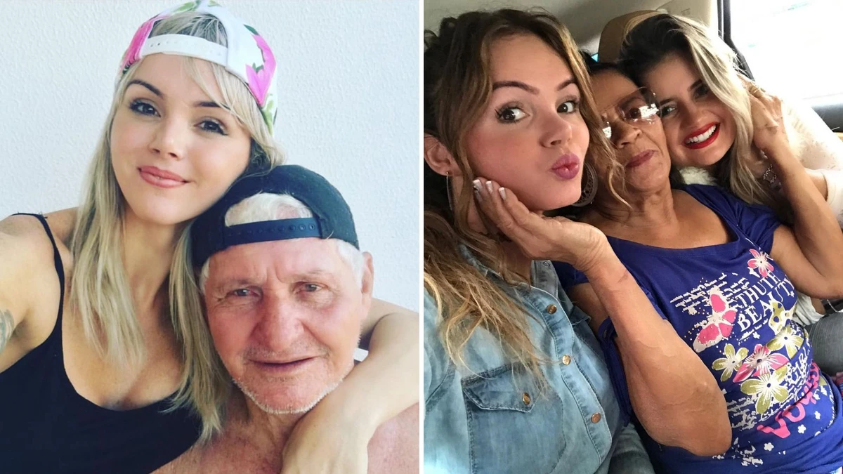 Thalita Zampirolli e os avós, Antônio e Clemilda