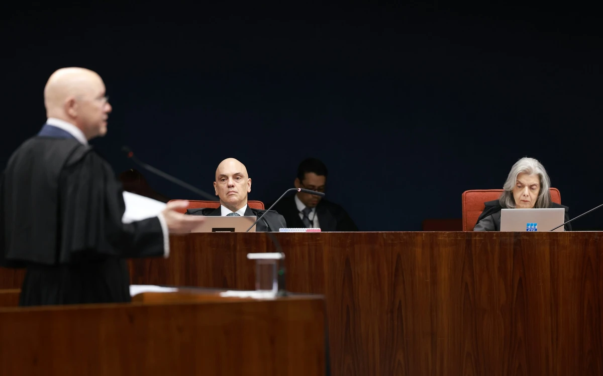  Ministro Alexandre de Moraes e Ministra Cármen Lúcia no primeiro dia de julgamento do núcleo 1 da suposta trama golpista