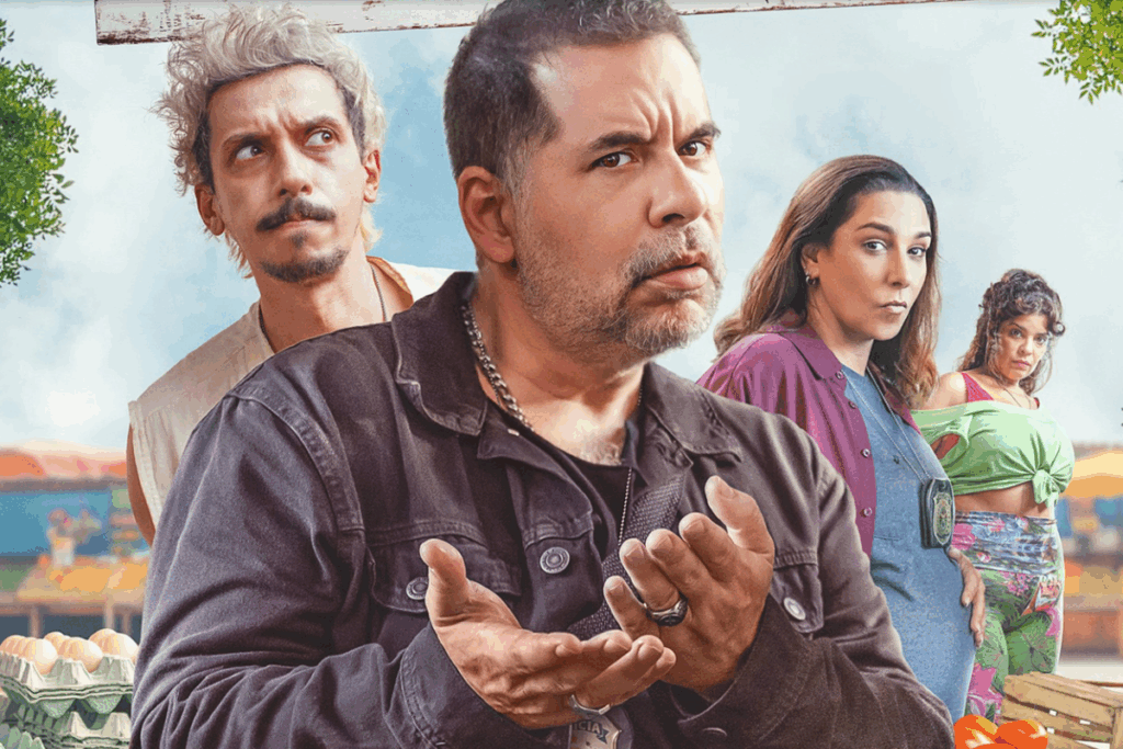 &#8220;O rei da feira&#8221; mistura comédia popular com mistério no cenário de uma feira brasileira (Imagem: Reprodução digital | Imagem Filmes)