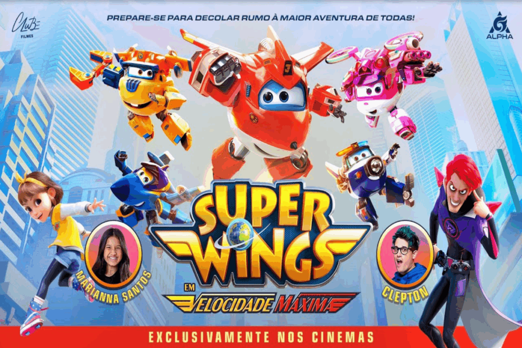 &#8220;Super Wings em velocidade máxima&#8221; leva Jett e seus amigos a enfrentar uma missão desafiadora nas telonas (Imagem: Reprodução digital | Clube Filmes)