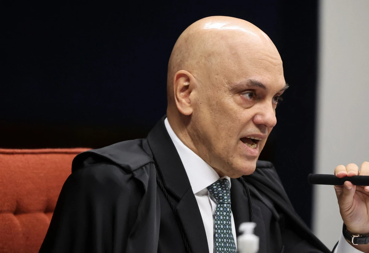 Ministro Alexandre de Moraes, do STF, durante julgamento do ex-presidente Jair Bolsonaro