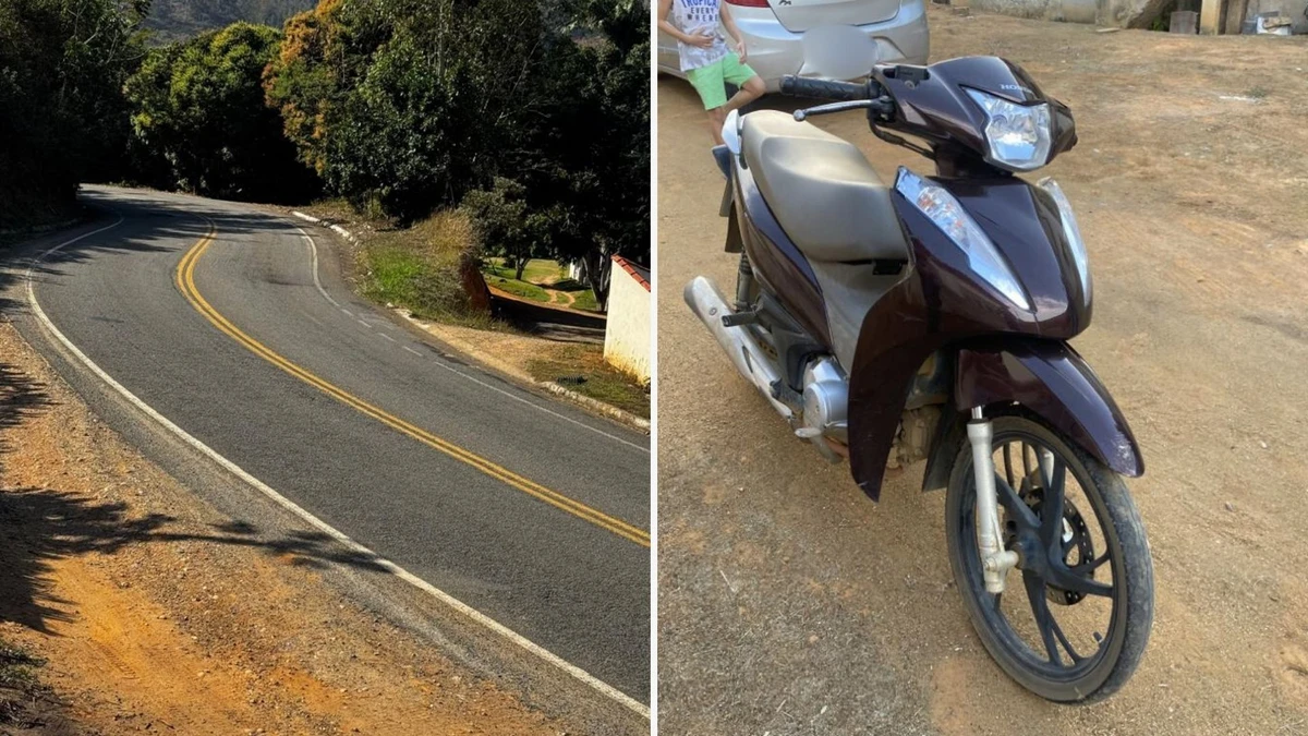 Moto utilizada pelo vereador que morreu em Marilândia
