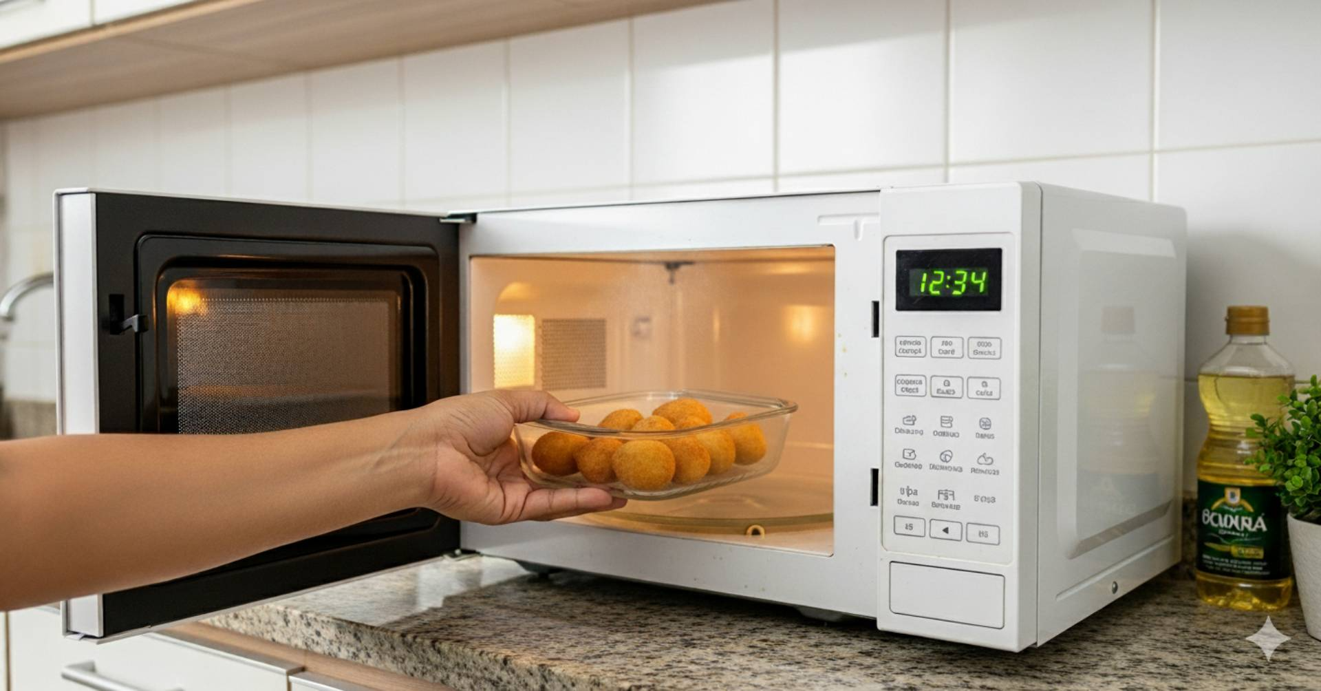 Usar o micro-ondas com segurança vai além de apertar botões: escolher os recipientes certos pode evitar acidentes e proteger sua saúde. Crédito: Gerado por IA