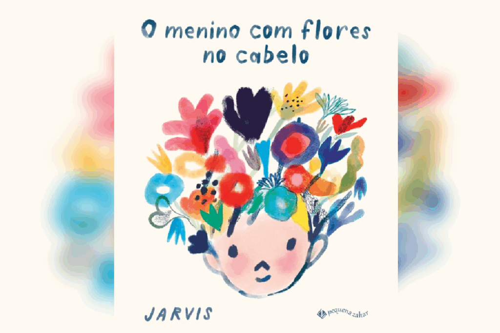 “O menino com flores no cabelo” fala de amizade, aceitação e delicadeza diante da dor (Imagem: Reprodução digital | Pequena Zahar)