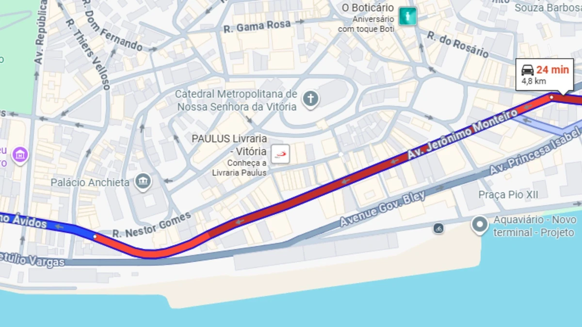 Trânsito intenso no Centro de Vitória após novo protesto de moradores de Vila Velha durante a tarde de quarta-feira (3)