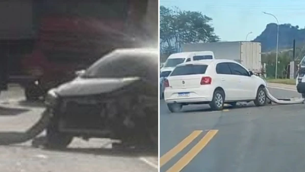 Colisão entre carro e carreta ocorreu na manhã desta quinta-feira (4); tráfego no km 395,5 foi parcialmente interrompido e liberado cerca de uma hora depois