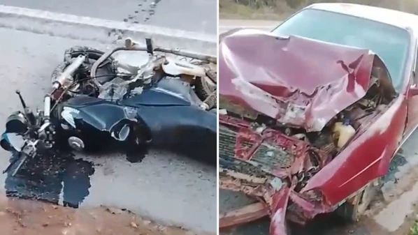 Batida aconteceu na quinta-feira (4); segundo a Polícia Rodoviária Federal, motorista do automóvel fugiu do local
