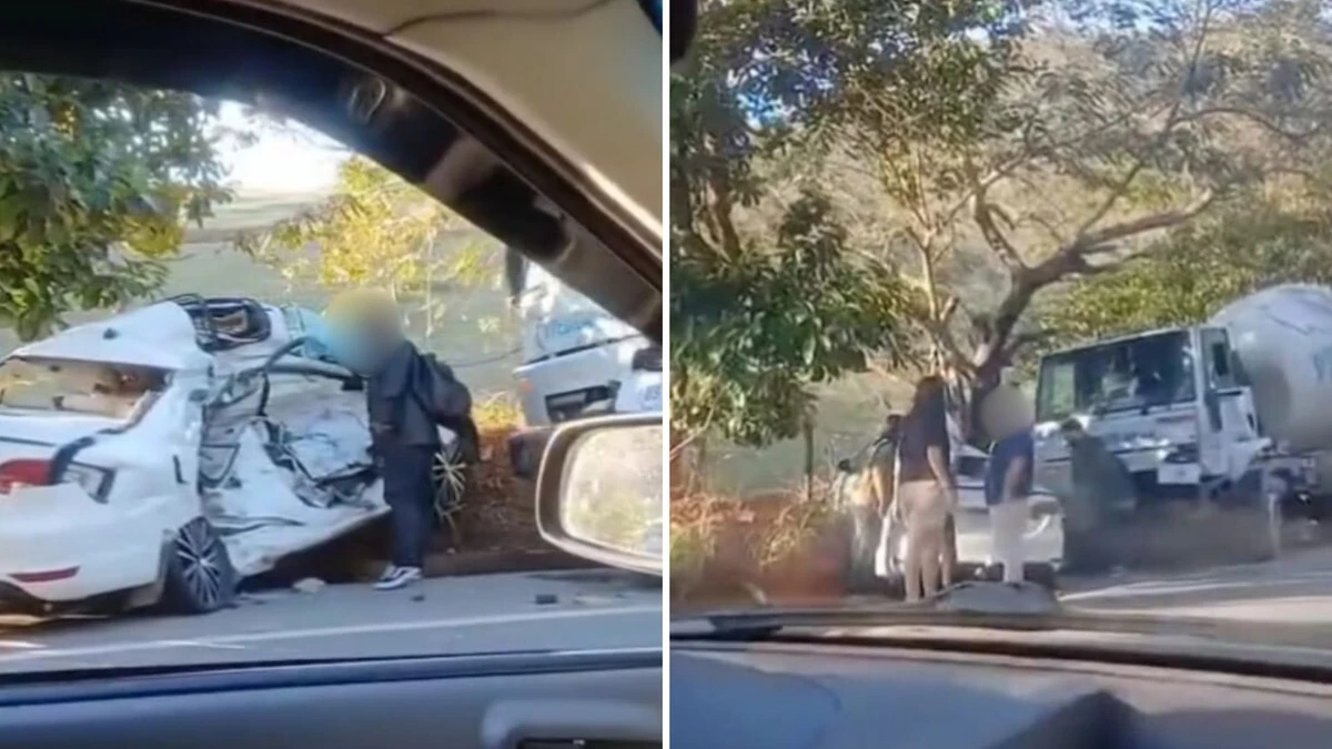 Acidente entre caminhão e carro ocorreu na ES 257 em Aracruz