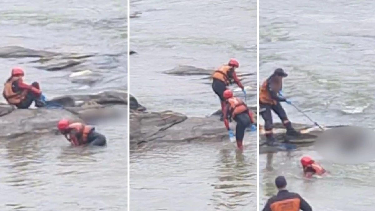 Corpo foi retirado do Rio Itapemirim neste domingo (7)