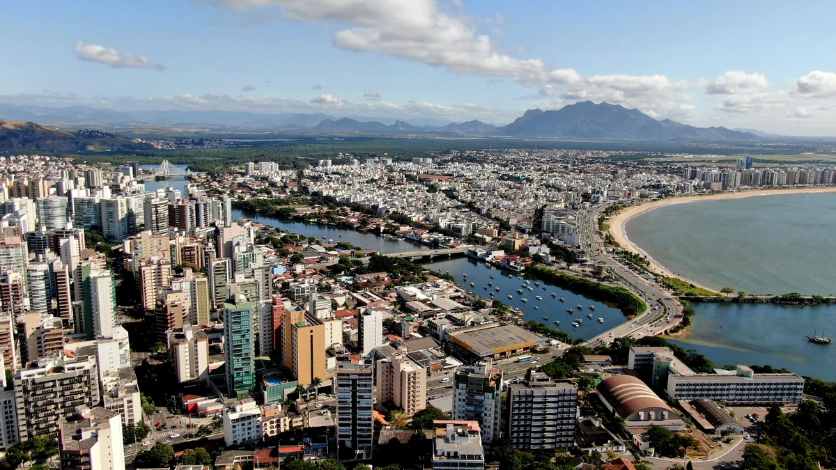 Data: 04/09/2019 - ES - Vitória - Canal de Camburi - Fotos aéreas para o aniversário de Vitória - Editoria: Cidades - Foto: Felipe Mota - Fly Now - GZ
