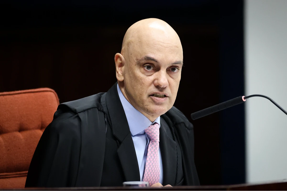 Ministro Alexandre de Moraes, do STF, durante julgamento de Bolsonaro