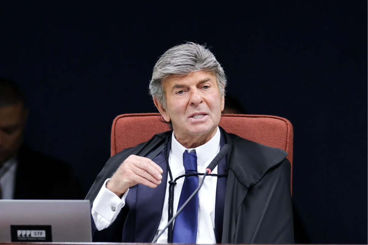 Ministro Luiz Fux, durante julgamento de Bolsonaro no STF