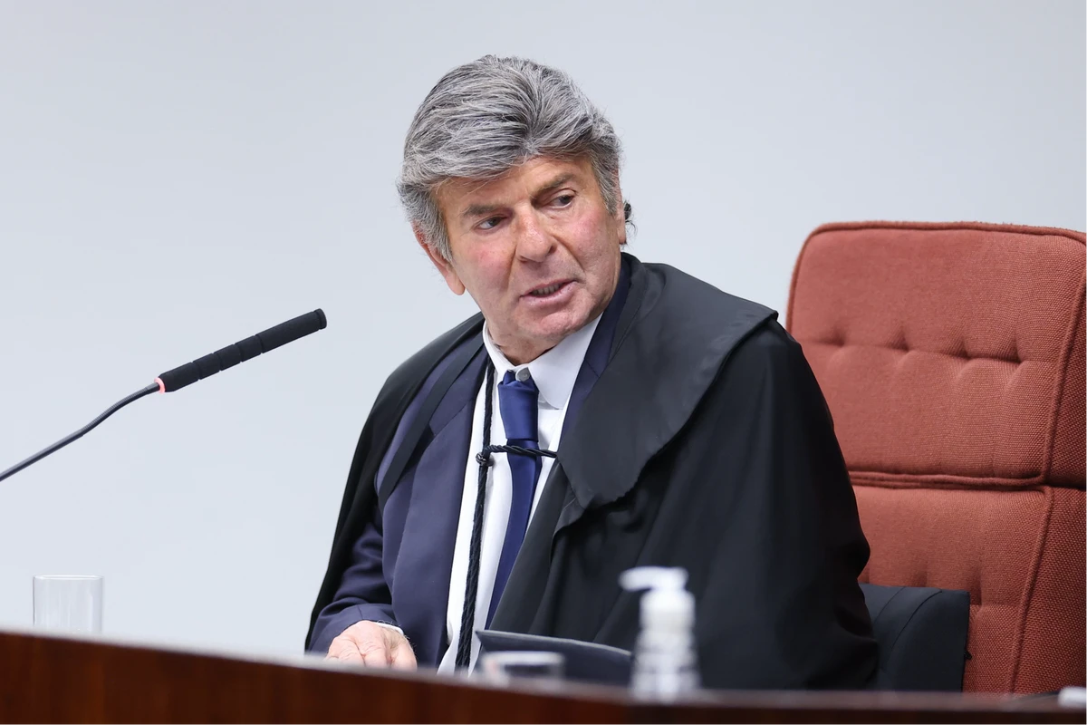 Ministro Luiz Fux, durante julgamento do Bolsonaro no STF