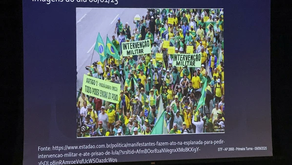 Relator chegou a mostrar imagens de declarações de Bolsonaro e fez comentários em indiretas a colega da Primeira Turma