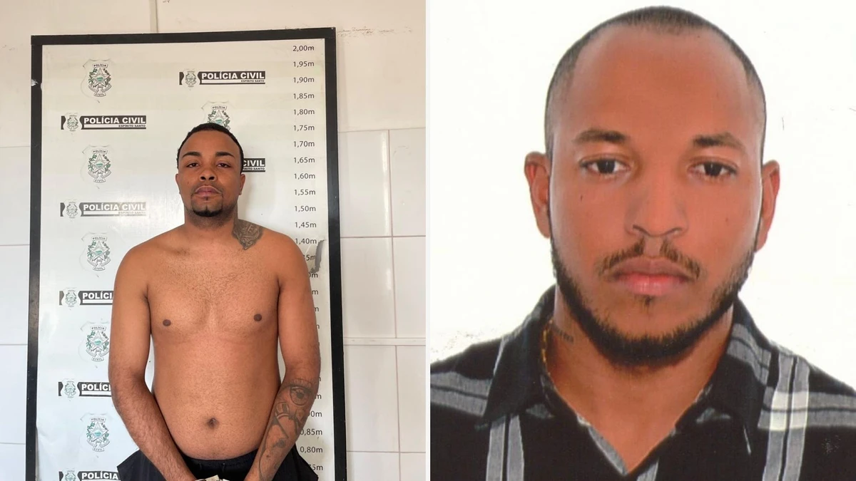 Eduardo de Jesus Alves, de 19 anos, (a esquerda) foi preso e Gilvan Lima de Oliveira, 36, (a direita) é considerado foragido pela morte de Maxwell Lima dos Santos Carapina