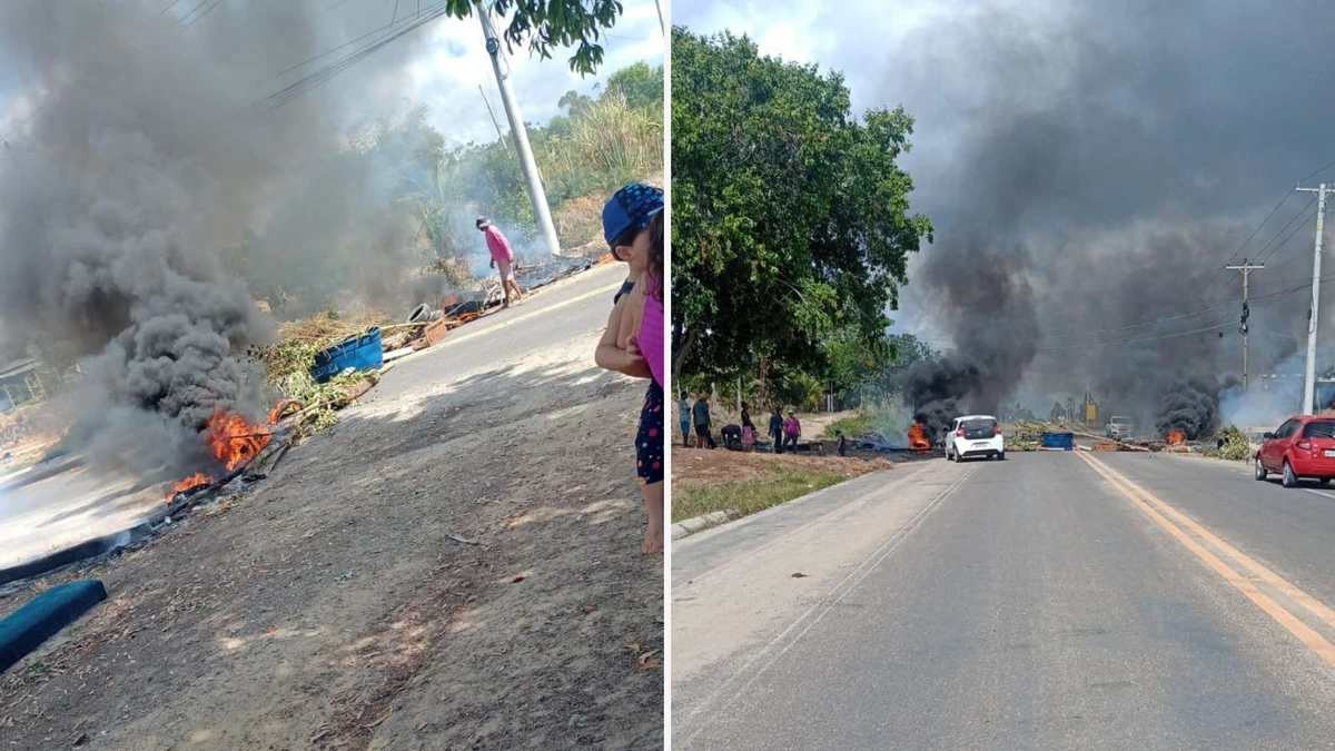 Protesto de quilombolas interdita estrada em Itaúnas, no Norte do ES