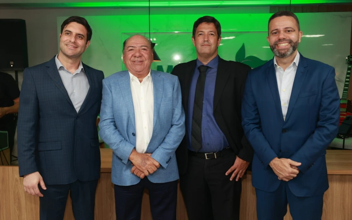 Rafael Capobianco, gerente regional da MedSênior em São Paulo, Maely Coelho, presidente da MedSênior, Cristiano Nascimento Superintendente Nacional da MedSênior e Marcos Adriano Jota