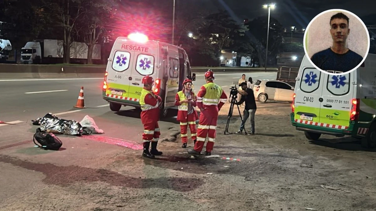 Lucas Pancini Machado (em destaque) morreu atropelado na noite desta terça-feira