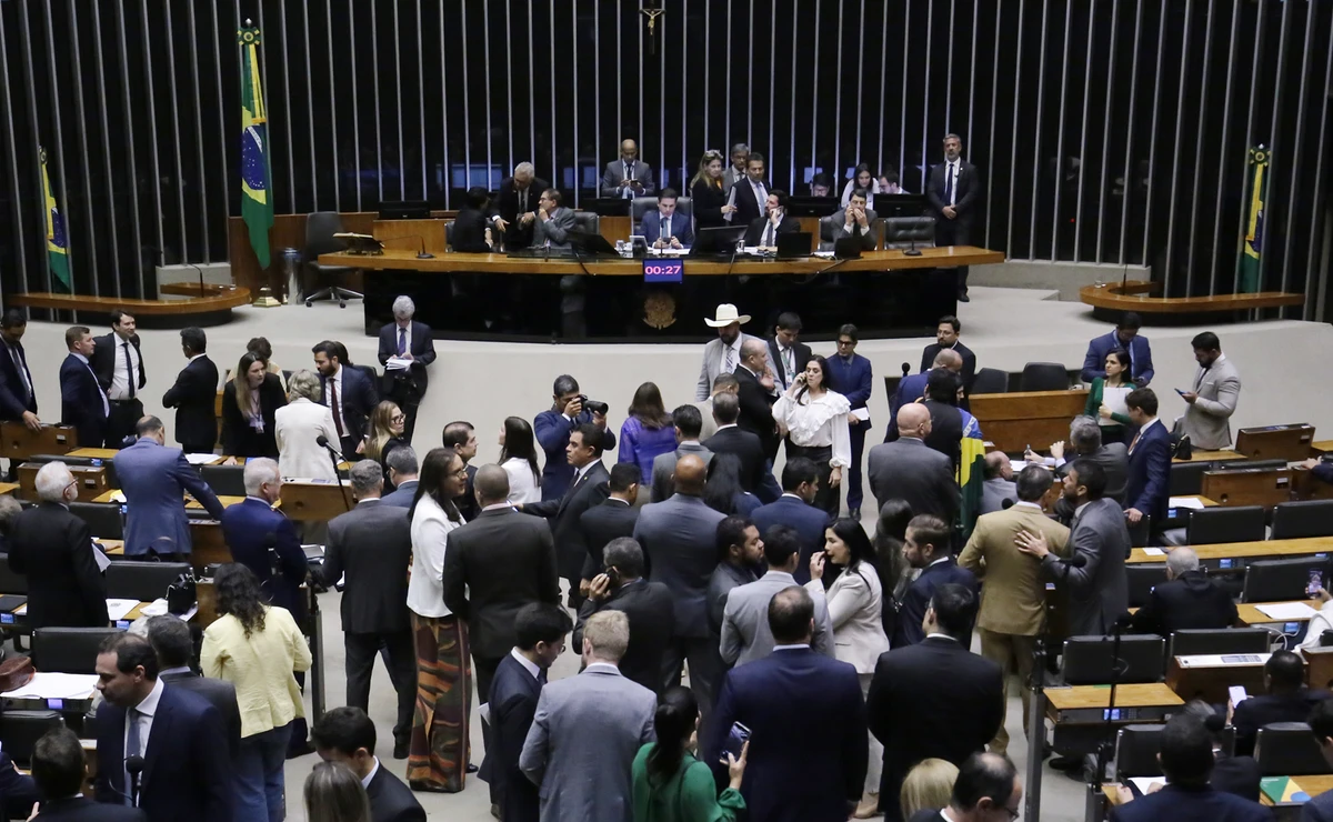 Sessão na Câmara dos Deputados