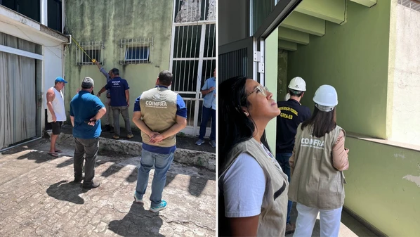 Casas e teatro municipal sofreram rachaduras; suspeita é de que construção de poços artesianos pode ser a causa