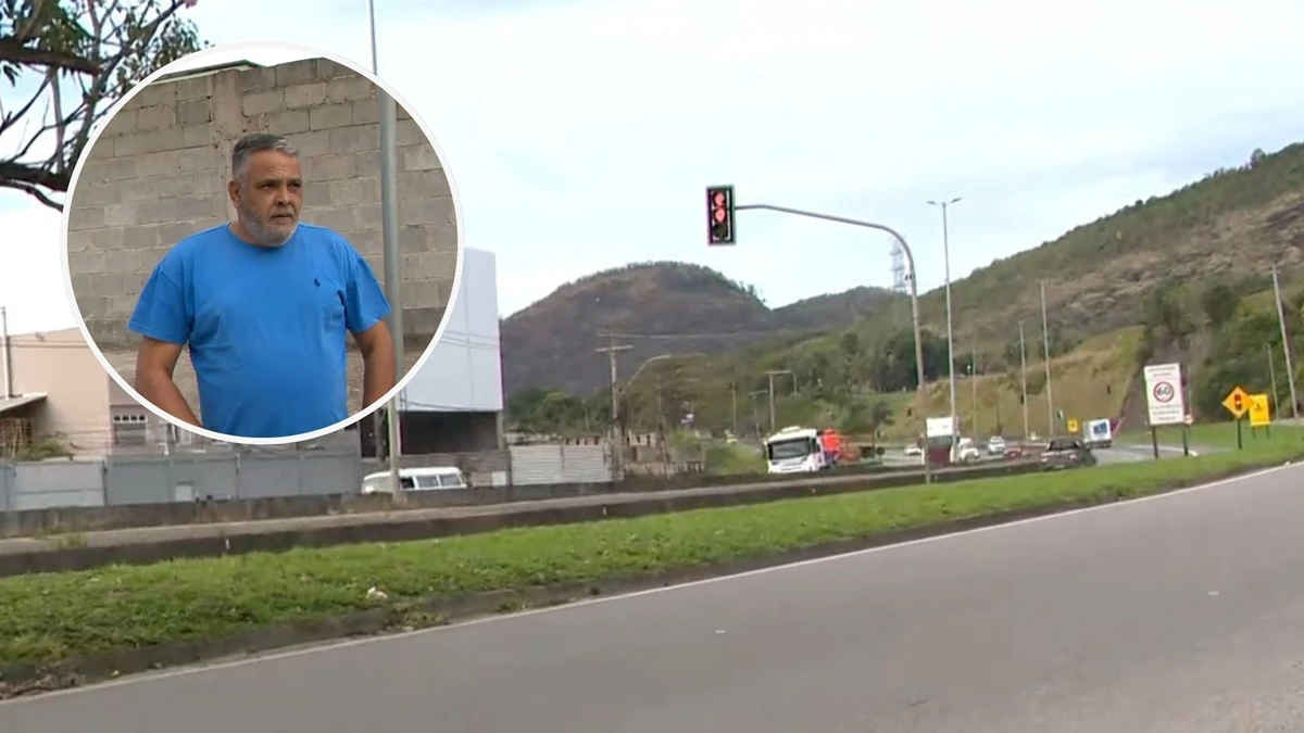 O líder comunitário do bairro Universal, Gedeon Franco (destaque), explicou sobre a dificuldade para atravessar trecho onde aluno morreu 